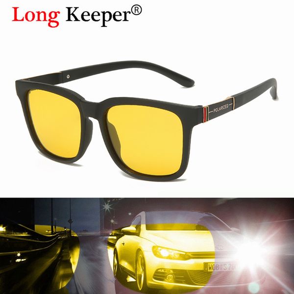 

sunglasses classic polarized night vision men women anti-glare car driving sun glasses male yellow lens tr90 goggles uv400, White;black