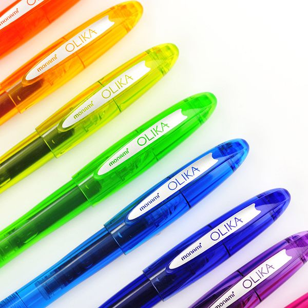 

уникальный прозрачный конфеты цвет чернил авторучка набор 0.5 мм meduim штраф перо школа офис пвх пластиковые знак ручка подарок картридж