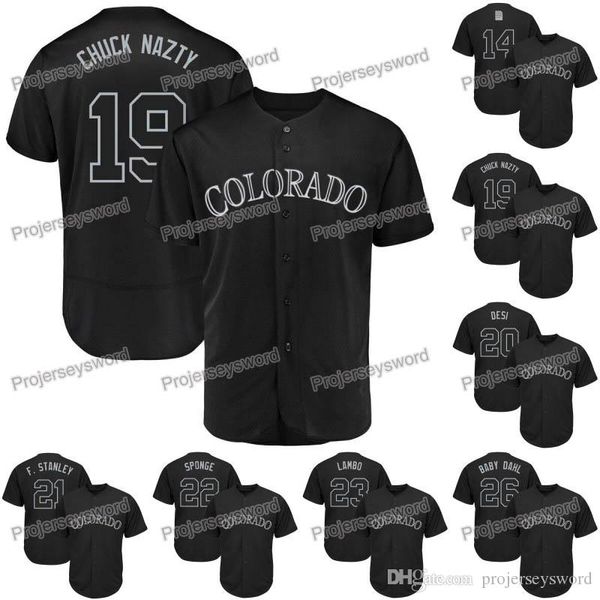 

Colorado Charlie Blackmon 2019 Players Weekend Rockies Jersey Garrett Hampson Yonder Alonso Tony Wolter Ian Desmond Freeland Kyle David Dahl