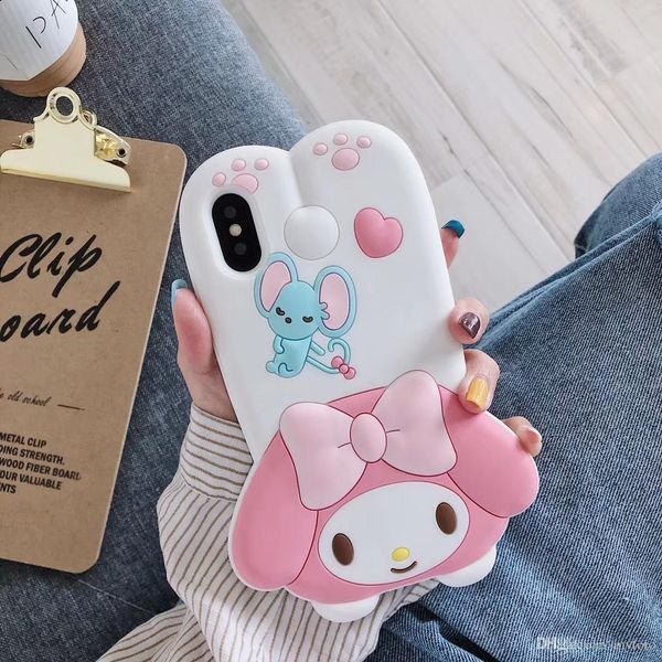 

good quality cute 3d cartoon melody pudding dog silicone phone case for iphone 6 6s 7 7plus 8 8plus case for iphone x xr xs max girl coque