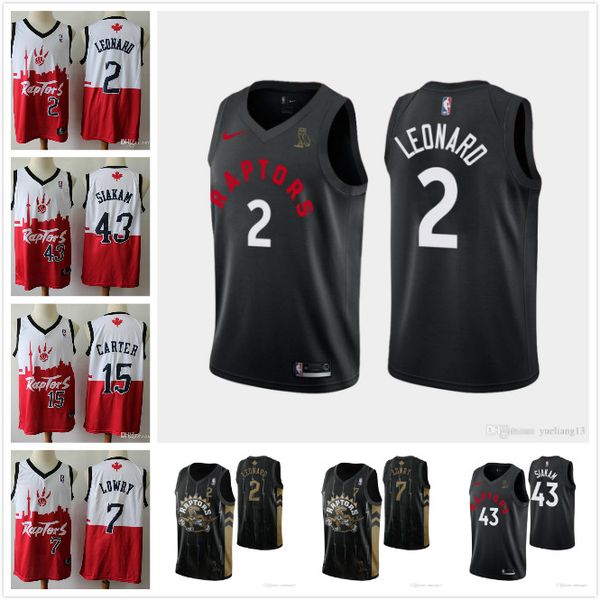 

2020 mens toronto raptors xovo black nba basketball jersey 15 vince carter 2 leonard 7 lowry 43 siakam 23 vanvleet authentic jersey