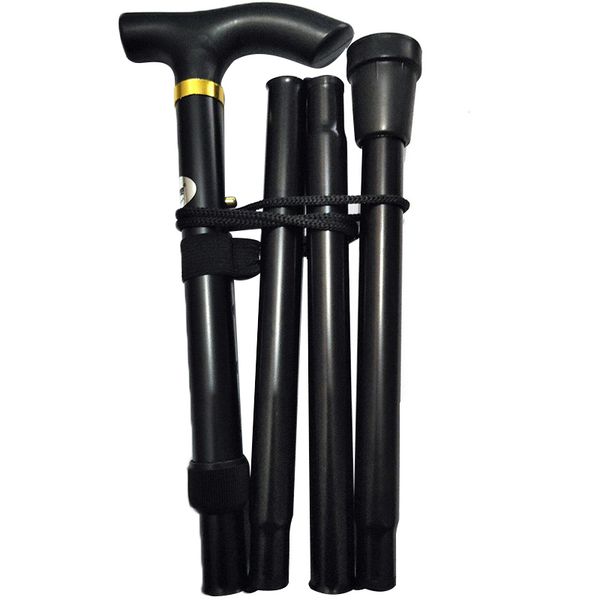 

5 gear setting trekking stick crutches pole aluminum alloy lightweight hiking canes foldable walking stick