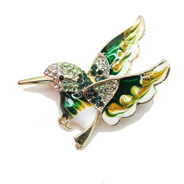 

elegant pin women brooch rhinestone gifts cartoon hummingbird breast pin accessories jewelry body accessories, Gray