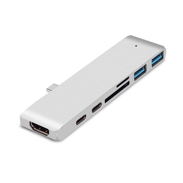 

7 in 1 usb-c to hdmi adapter thunderbolt 3 pd tf sd reader slot usb 3.0 for new macbook pro 2017 usb-c