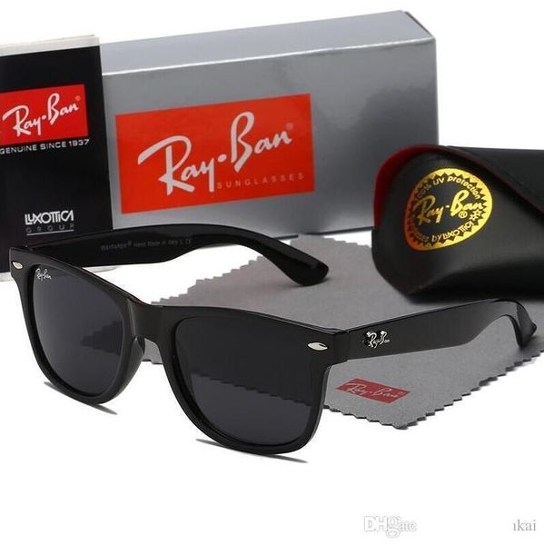 

aviator ray ban sunglasses vintage pilot brand band uv400 protection mens womens ben wayfarer glasses with box 140, White;black