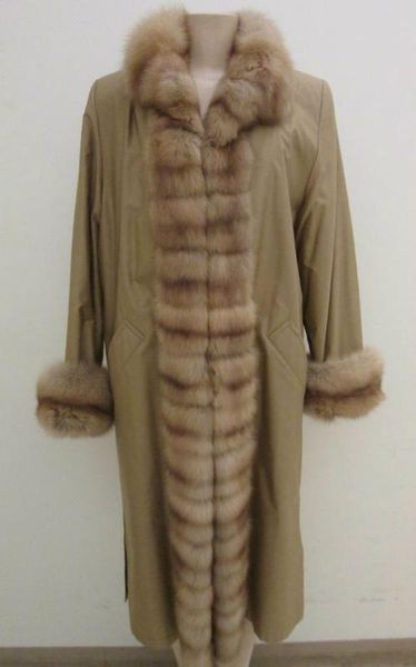 

arlenesain custom 2019 new design beauty new gold genuine golden russian women coat, Black