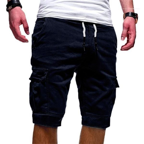 

loose drawstring knee length shorts mid waist short trousers pocket mens fifth pants causal, White;black