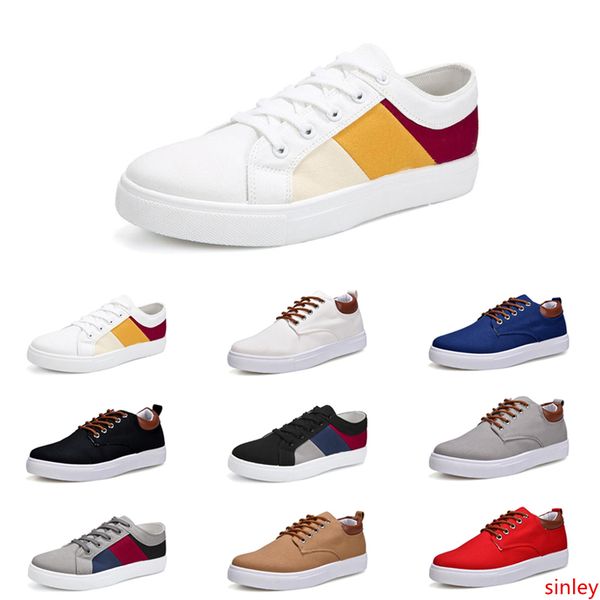 

2020 men shoes no-brand canvas spotrs casual sneakers white black red grey khaki blue fashion new style shoes size 39-46