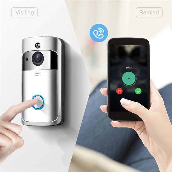 

hd 720p wifi video doorbell camera ir night vision two-way audio battery operation door sensor