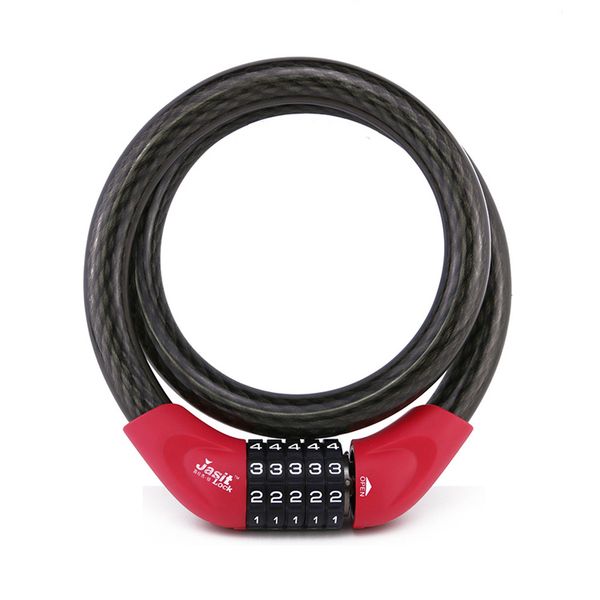 

мотоцикл противоугонный замок электромобиль аккумулятор автомобиля трос блокировки провода кольцо 5 круглый пароль стальной кабель, Silver