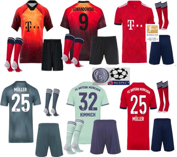 

Bayern munich occer jer ey 2018 2019 men kit vidal coata lewandow ki muller men jer ey robben gotze boateng alaba male uniform top