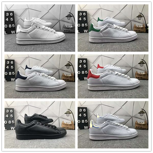 

stock smith flats triple black white sneakers for men and women stan fashion leather sports shoe for outdoor casual walking