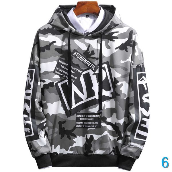 

fashion men's hoodies casual mens hooded slim sweatshirts fashion hip hop long sleeve pullover hoodie with camouflage print size m-4xl6, Black