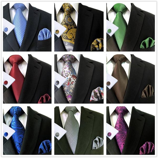 

fashion mens ties necktie set with pocket square cufflinks, Blue;purple