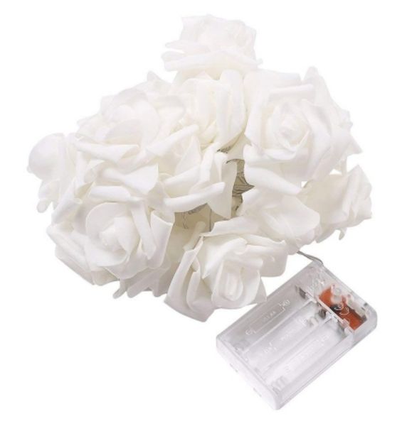 

2m 20led батарея led rose рождественские огни праздник гирлянд валентина свадебные украшения луковицы светодиодные лампы