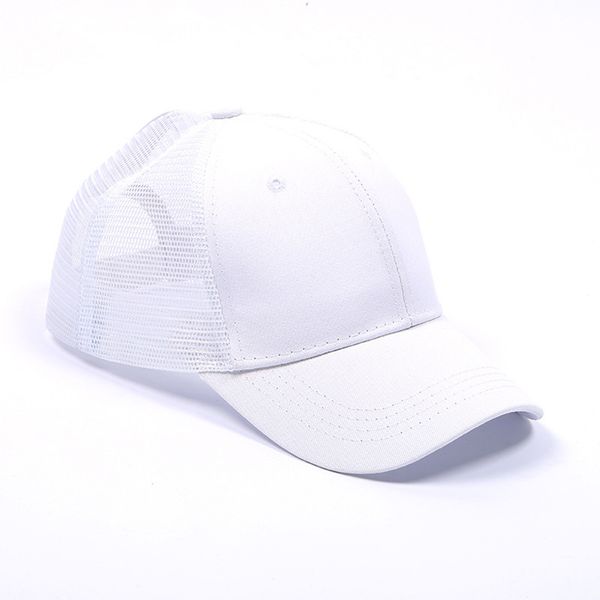 

2019 new adjustable women ponytail baseball cap girl snapback outdoor caps female hats mesh net trucker hat winter hat cap, Black;white