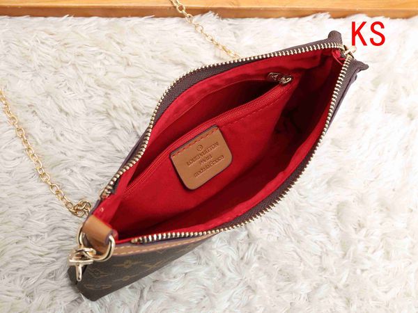 

197128 leather classic fashion handbag card bag zero wallet men's and women's backpacks single shoulder bag 197128