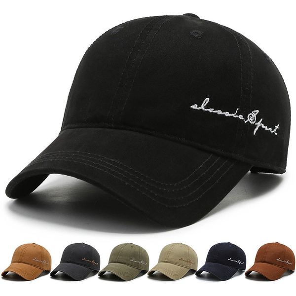 

hat male korean version of the new tide cowboy cap fashion wild retro washed old spring and autumn alphabet baseball cap, Blue;gray