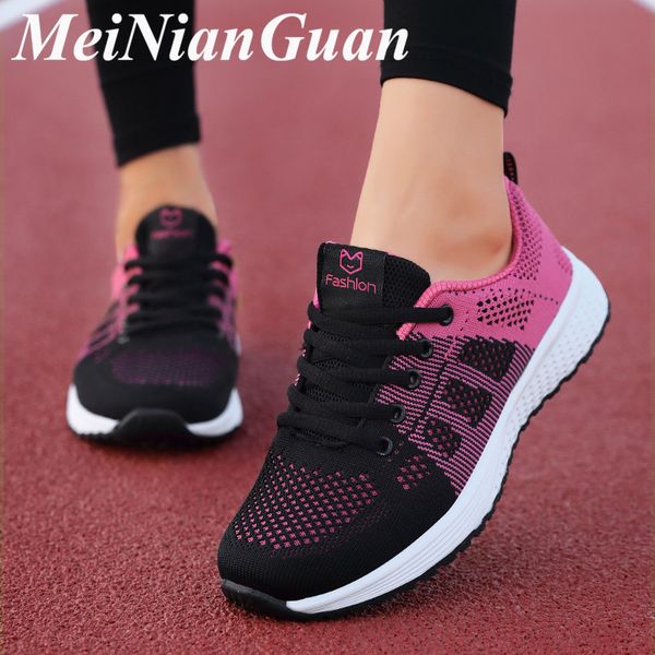 

big size women's sneakers comfort female shoes air mesh women summer shoe youth wild casual shoe low woman tennis shoes l20, Black