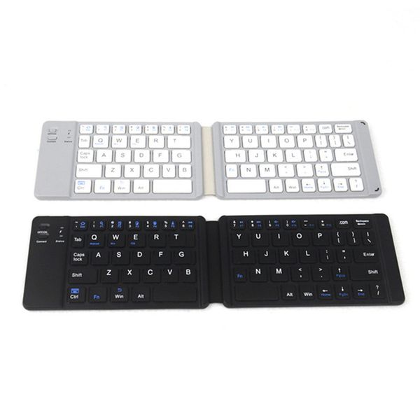 Teclado de dobra sem fio Bluetooth portátil para Windows, Android, iOS, tablet ipad, teclados de jogo leves light-handy