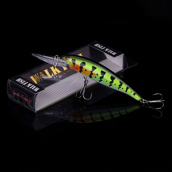 

walk fish wobbler fishing lure 115mm 11.6g plastic minnow bass pike artificial hard bait fishing tackle pesca diving 3-4m