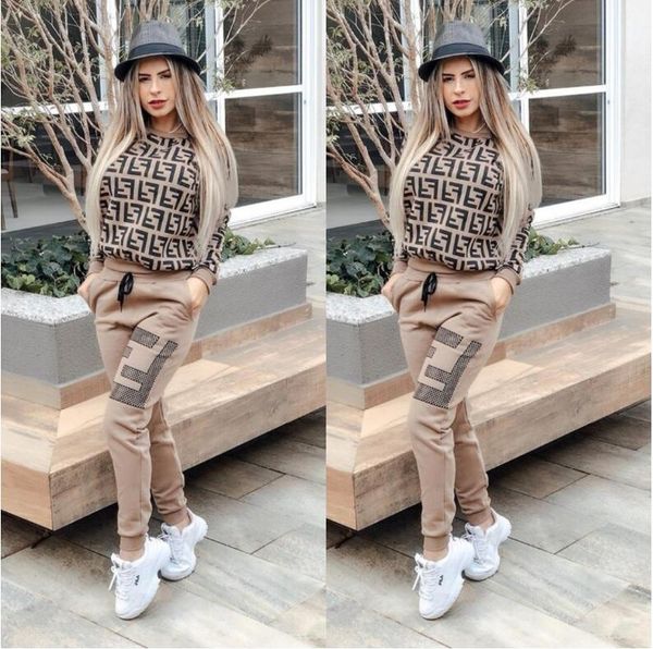 

бесплатная доставка женщин спортивная толстовка и кофты коричневый белый осень зима jogger спортивный костюм женские костюмы тренировочные к, Gray