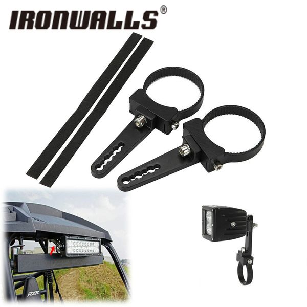 

ironwalls 2pcs universal bull roll light bar mounts clamps mounting bracket holder driving work fit atv suv car truck offroad