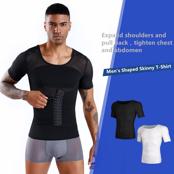 

2020 new arrival slimming belt belly men slimming vest body shaper neoprene abdomen fat burning shaperwear waist sweat corset, Black;blue