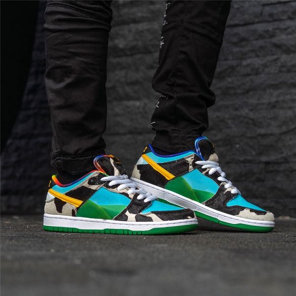 

2020 new release authentic ben & jerry's x sb dunk low pro qs chunky dunky cu3244-100 mens womens skateboard shoes sports sneakers