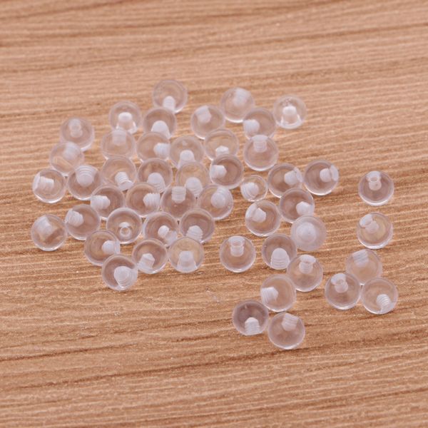 

50pcs piercing jewelry replacement balls clear screws balls acrylic, beautiful and cost-effective, Slivery;golden