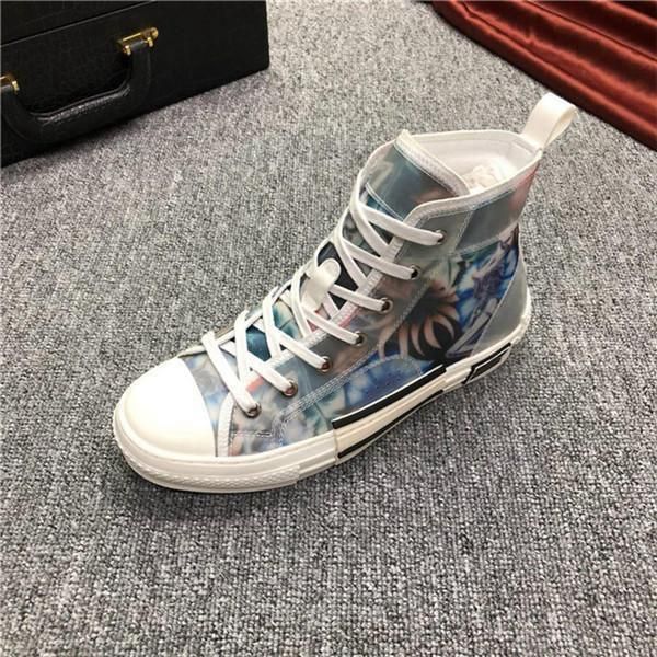 

b23 sneakers high shoes 19ss flowers technical caual shoes mens women luxury designer shoes women fashion sneakers d09, Black