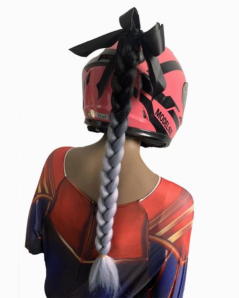 

helmet braid motorcycle motorbike woman helmet braids twist sucker braids for ,ing