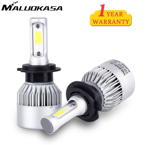 

maluokasa 2pcs s2 h7 h4 led bulb car headlight h11 h1 h13 h3 h27 9005/hb3 9006/hb4 9007 hi-lo beam 72w 8000lm auto headlamp leds