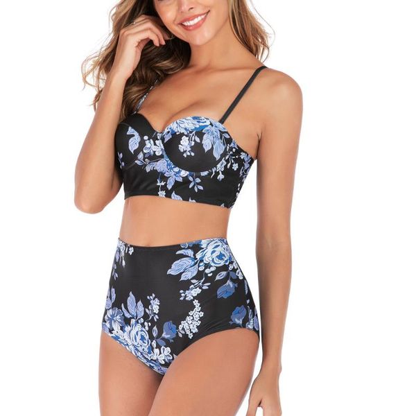 

trendy swimsuit women plus size xs 3xl swim wear for high waist print bikini set swimsuit bathing suit swimwear swimming *e