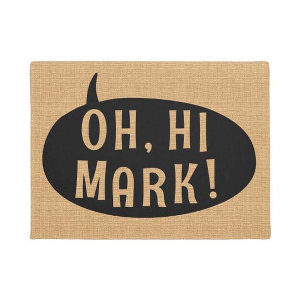 Oh Hi Mark Funny Humorous Phrase Speech Bubble Doormat Home Decoration Entry Non Slip Door Mat Rubber Washable Floor Replacement Cushions For Wicker