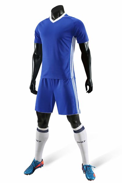 

discount men training football sets with shorts uniforms reversible football jerseys for that home and away look kits sports b38-16, Blue;black