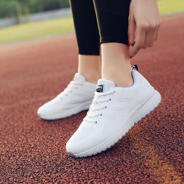 

malemonkey 751 female flat sneakers white shoes 2020 new spring ladies casual sneakers for women breathable walking sport shoes, Black