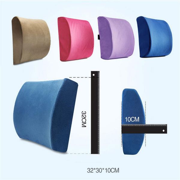 

memory foam lumbar cushion travel pillow car flight seat home chair back support jan25 extraordinary