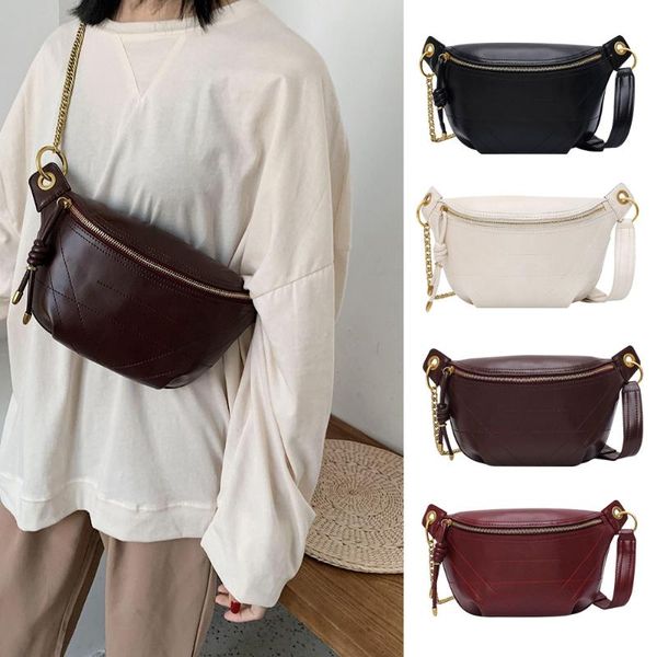 

women messenger bag fashion pu leather phone belt bags women casual zipper fanny waist packs for travel and vacation