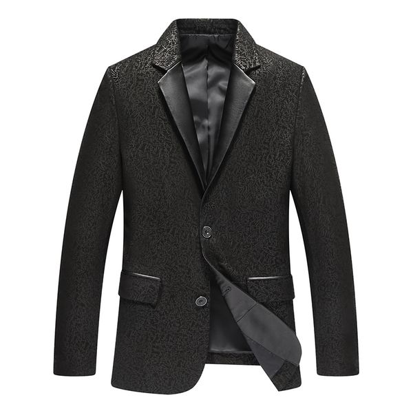

men genuine leather jacket autumn outerwear black/slim/simple business style/sheepskin coat