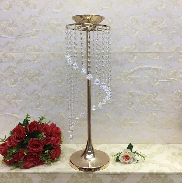 Aisle Walkway Flower Banquet Wreath Metal Rack Decor Crystal