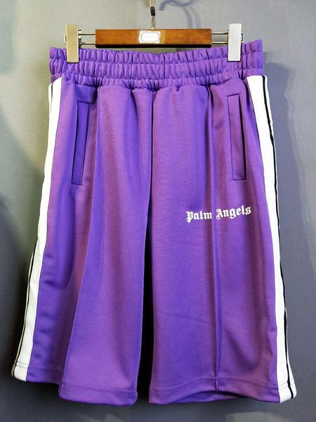palm angels purple shorts