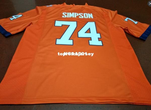 

men clemson tigers #74 john simpson orange white college jersey or custom any name or number jersey ncaa, Black;red