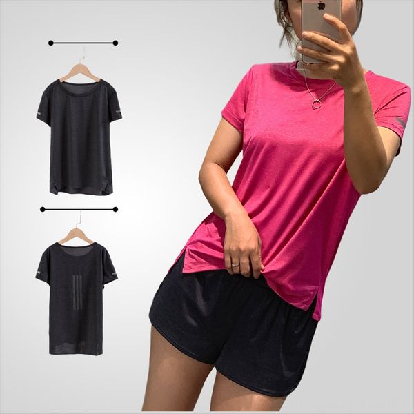 

повседневный sports быстросохнущая короткими рукавами один клик распределение женщин вскользь sports быстросохнущая футболка с короткими рук, White