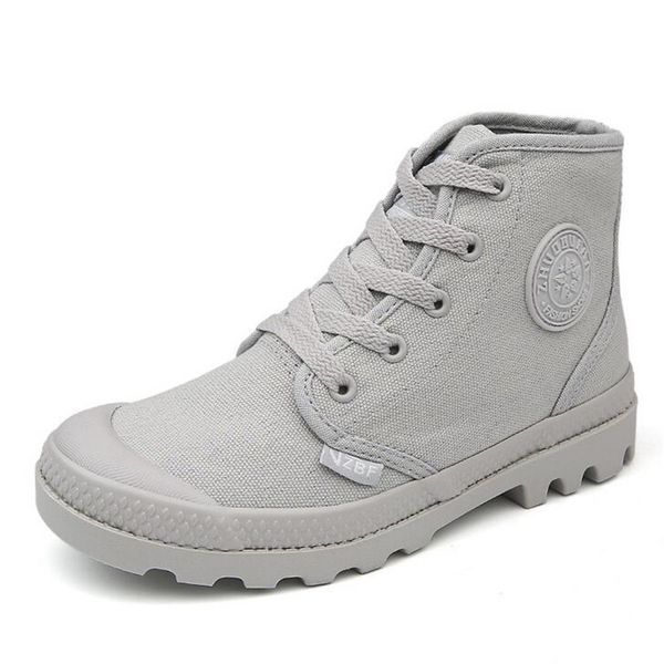

2019 british style high canvas shoes for women gray and black woman's canvas martin boots size 35-39 x76