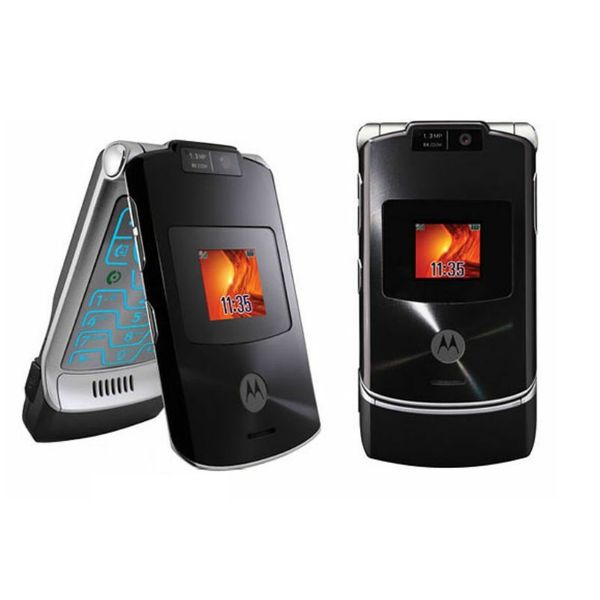 

motorola razr v3xx original gsm unlocked refurbished mobile phone flip cellphone camera bluetooth for backup elder
