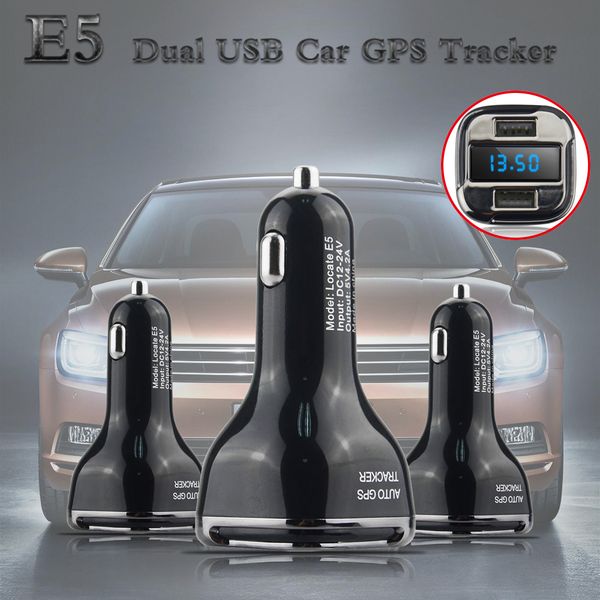

car charger locate e5 intelligent compatible locate tracker support real-time date monitoring oled voltage display gps