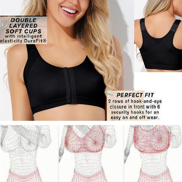 

funklouz posture corrector lift up bra push up, Red;black