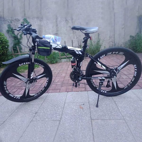 

folding bike mountain bicycle 24/26 inch off-road transmission double -absorbing racing student adult