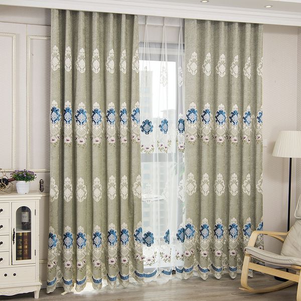 

xiaoqing new high-grade embroidery hollow-out curtains for living dining room bedroom